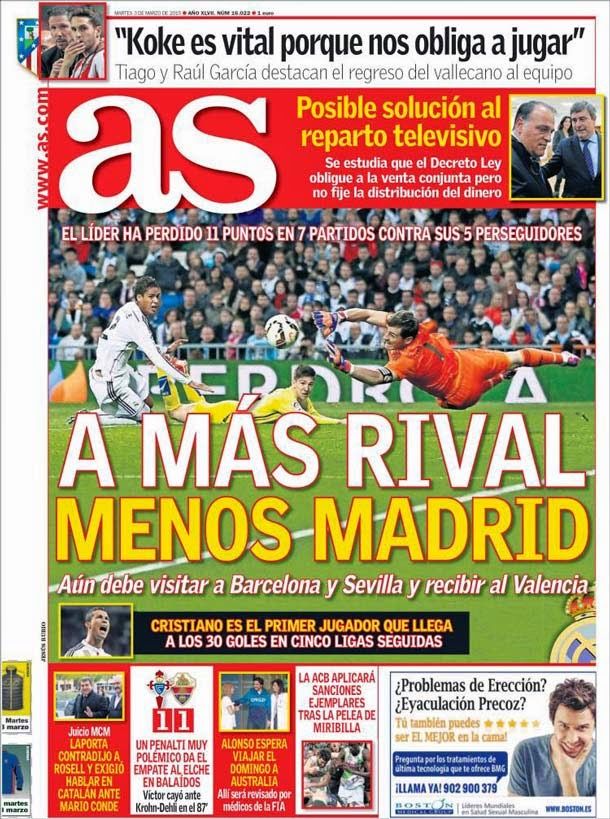 To more rival, less madrid