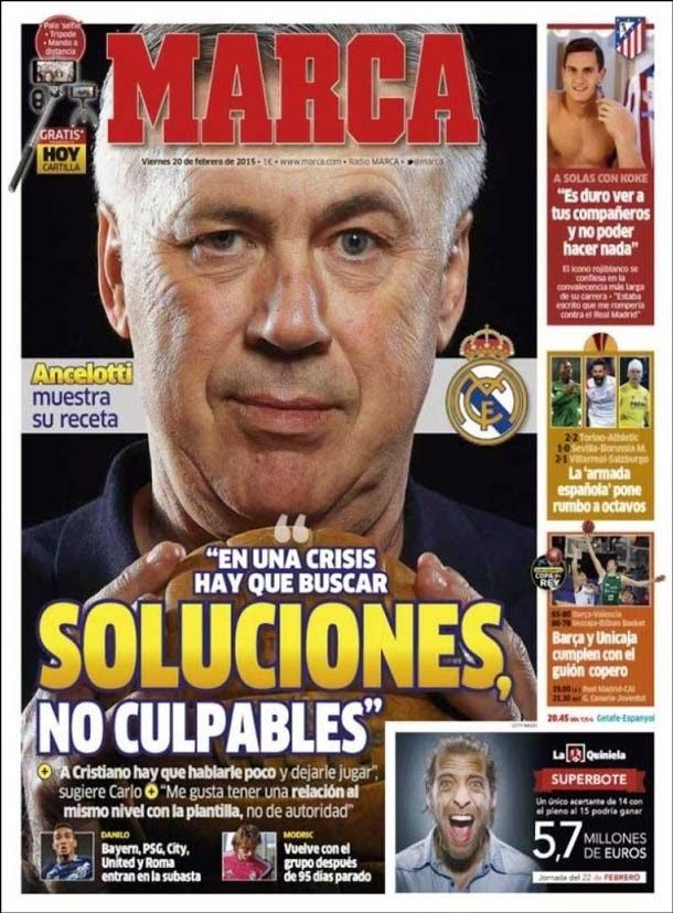 Ancelotti: "soluciones, no culpables"