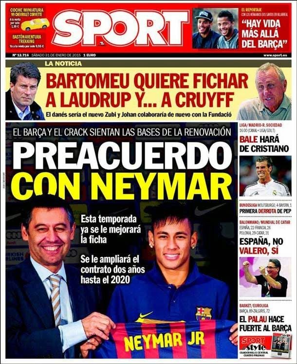 Draft agreement with neymar