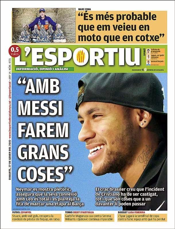 Neymar: "With messi will do big things"