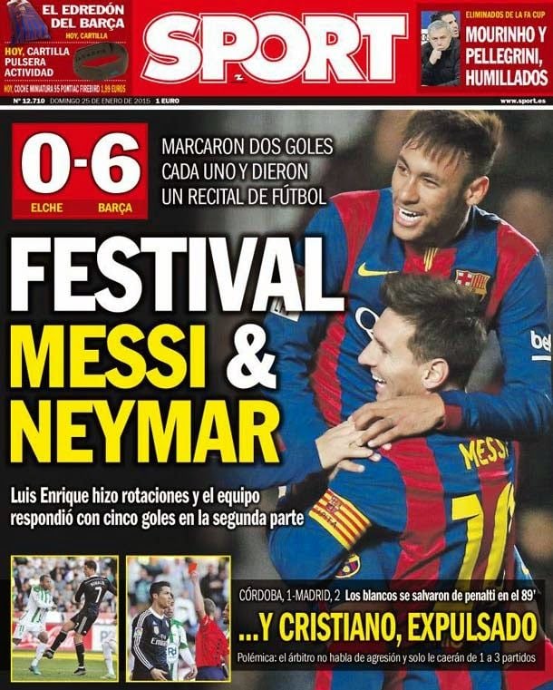 Festival messi & neymar (elche vs barcelona 0 6)