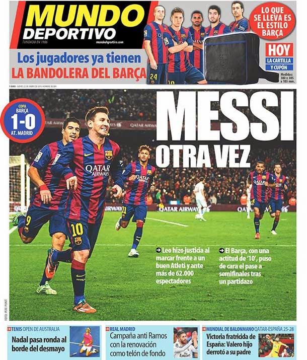 Messi, otra vez (barça atlético 1 0)