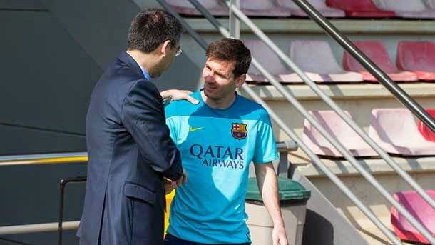 El presidente del barcelona ha tranquilizado a la afición: "messi es feliz aquí"