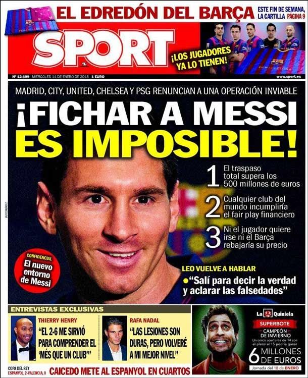 Fichar To messi is impossible!