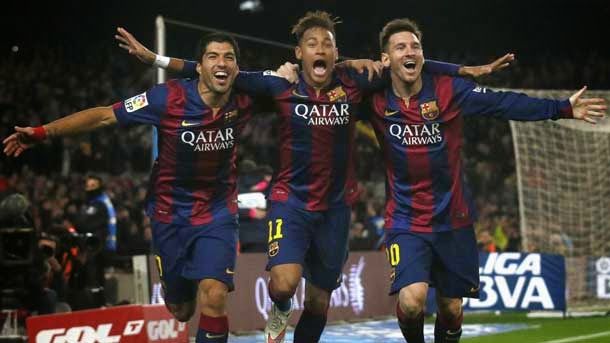 The fc barcelona aspires to win it everything with the "attacker" trident