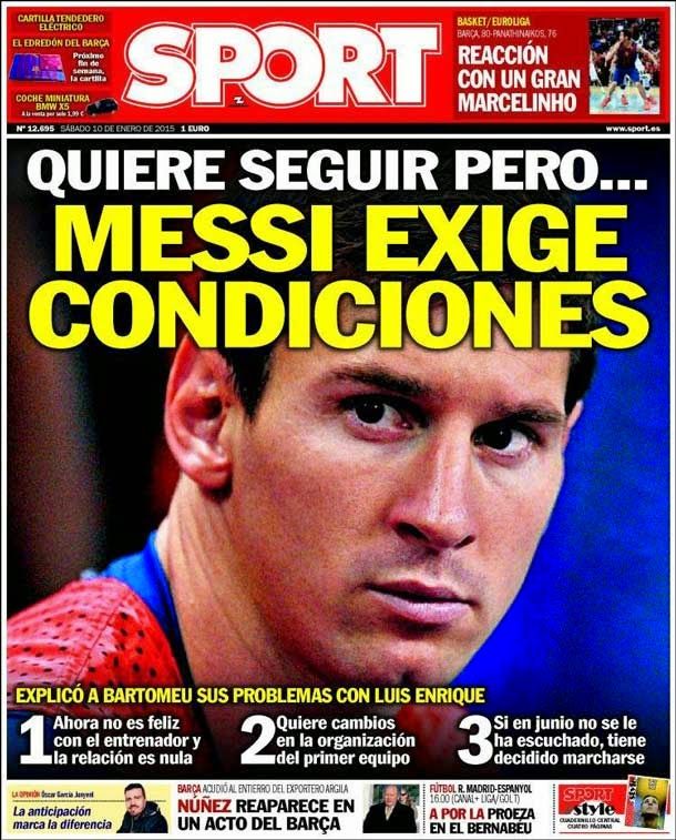 Messi demands conditions