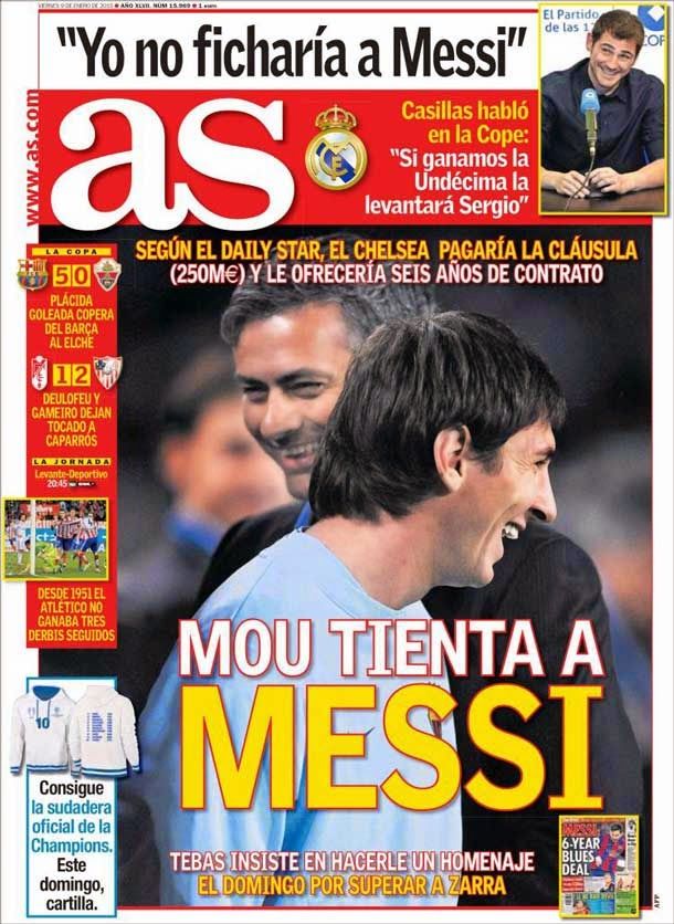 Mou Tempts to messi