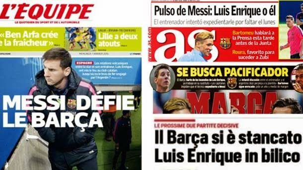 It seems that the newspaper "l'Équipe" wants to throw more firewood to the fire on the case messi