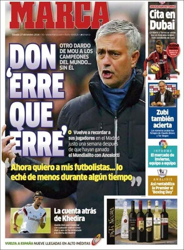 Another dart of mourinho to the champions of the world without him