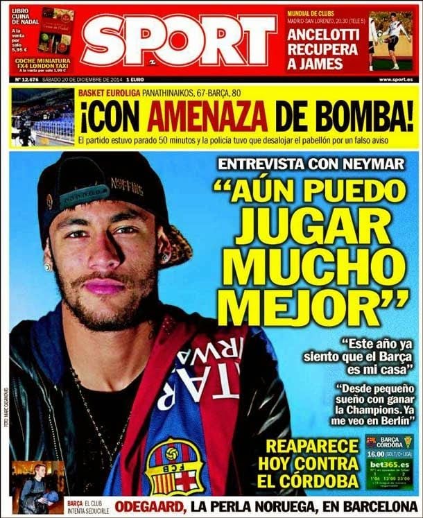 Neymar: "aún puedo jugar mucho mejor"