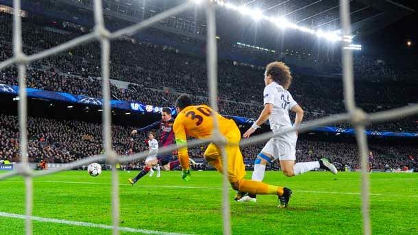 Against the psg messi marked his eighth goal in the present edition
