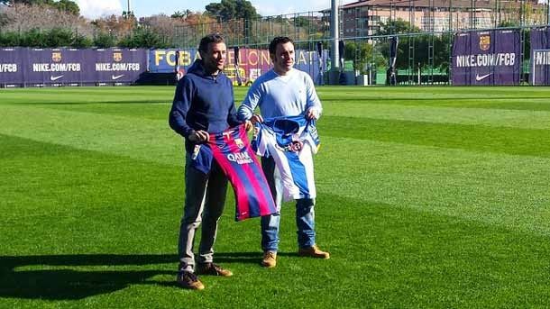 Luis enrique and serious gonzález have exchanged impressions before the derbi