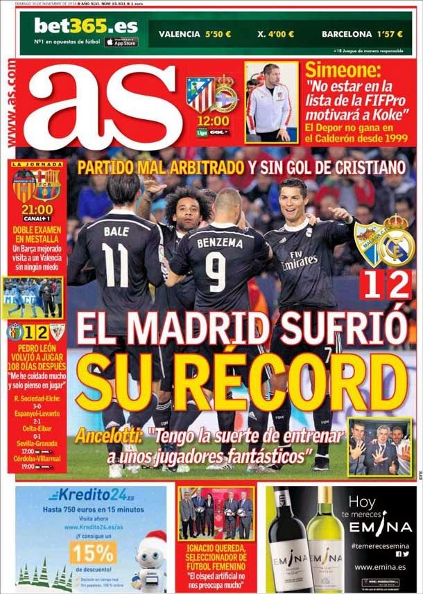 The madrid suffered his record