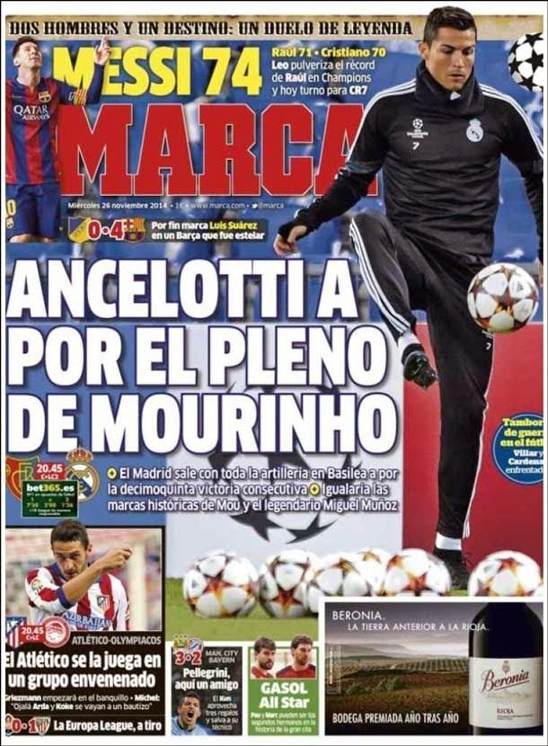 Ancelotti a por el pleno de mourinho