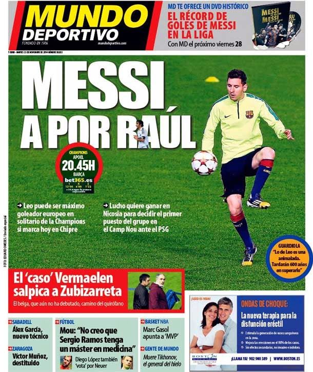 Messi, a por raúl (apoel vs barcelona)