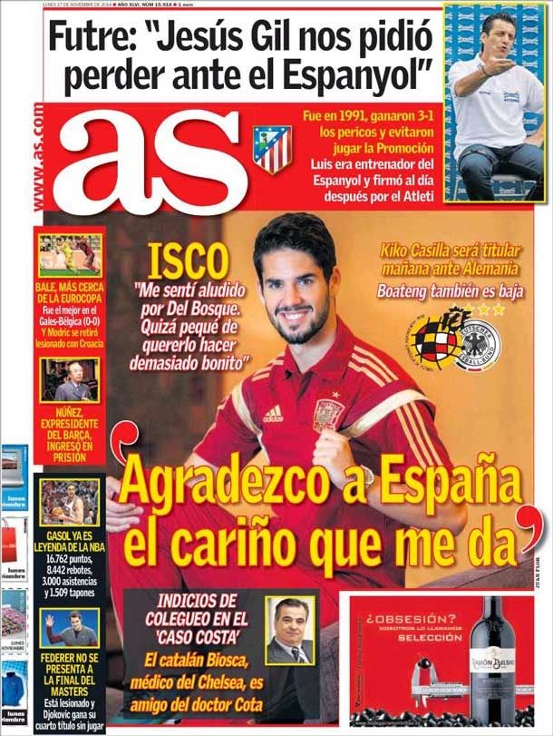 Isco: "I appreciate to españa the affection that gives me"