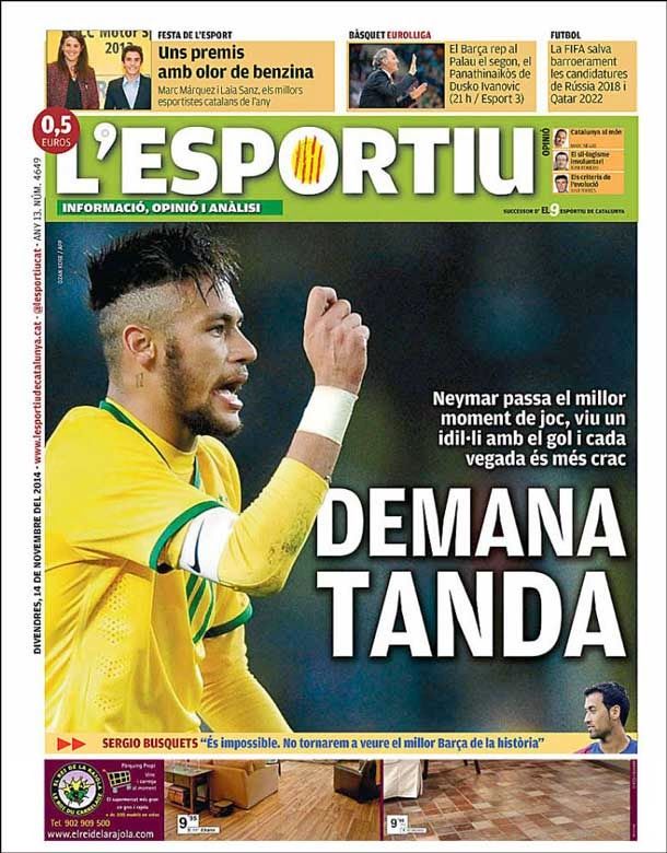 Neymar pide tanda