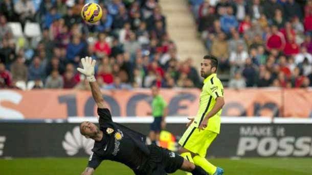 It marked the second goal of the fc barcelona against the almería