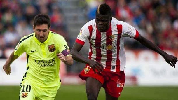 The Barcelona star did not have a good day against the almería
