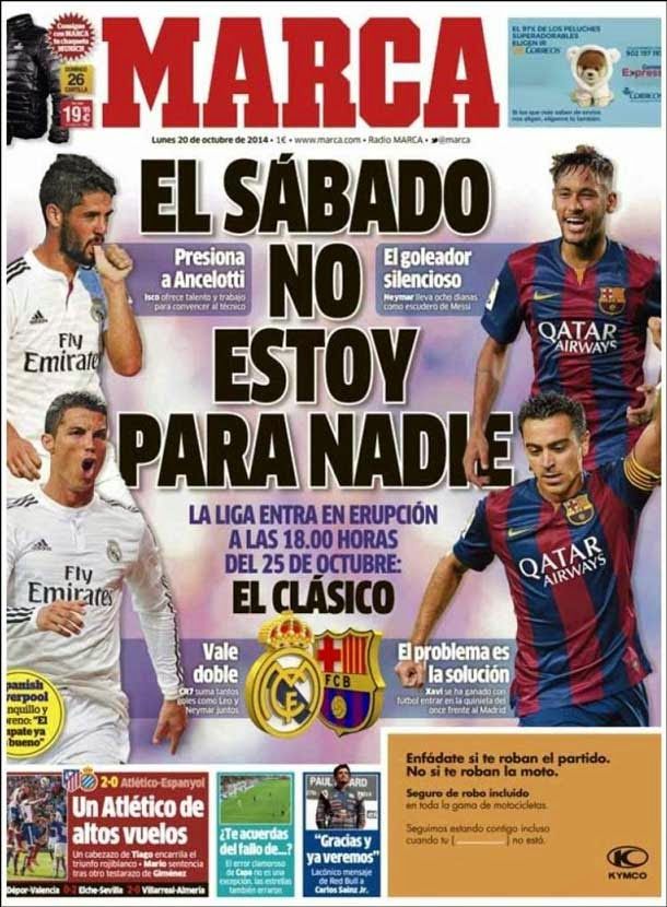 El sábado no estoy para nadie: real madrid vs fc barcelona