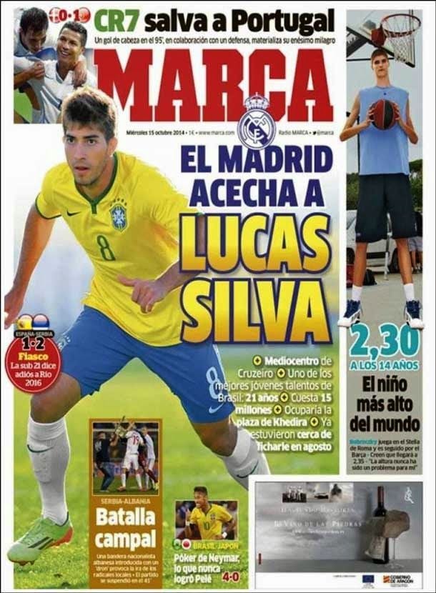 The real madrid threatens to lucas silva