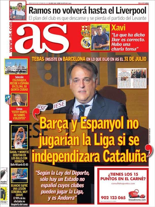 "barça And espanyol would not play the league if catalunya  independizara"
