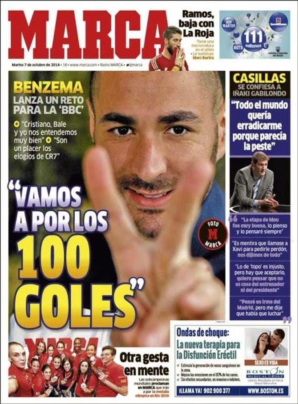 Benzema: "We go to by the 100 goals"