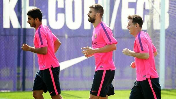 Luis enrique has been able to work with all the players except masip and rafinha, lesionados