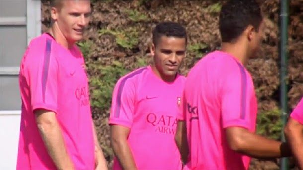 First training of douglas with the fc barcelona