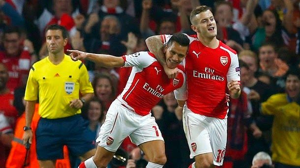 A goal of alexis sánchez classifies to the arsenal for the champions