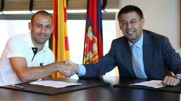 Official: mascherano renews with the fc barcelona until 2018