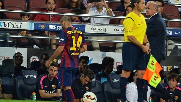 The barça played with 10 all the second part by expulsion of mascherano