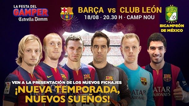 Fc barcelona vs club león   trofeo joan gamper 2014
