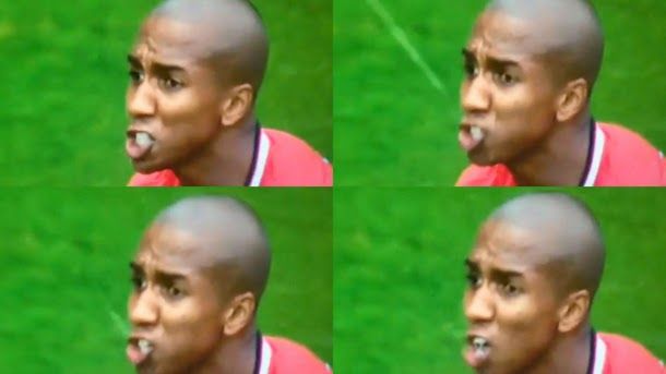 A bird defecó in the mouth of ashley young