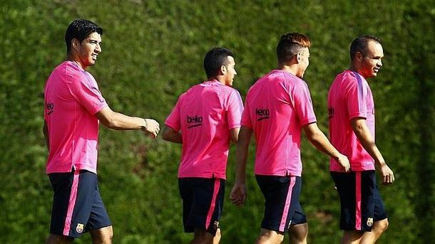 Like this it has been the first train of luis suárez with the barça