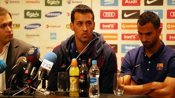 Busquets and montoya review the actuality of the barça