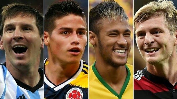 Los candidatos al balón de oro del mundial de brasil 2014