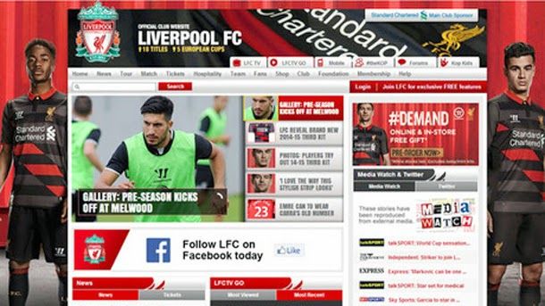 The liverpool does not show images of luis suárez in his new T-shirt