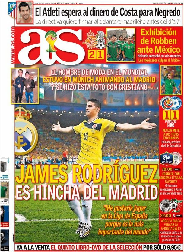 2014 james rodríguez is inflate of the madrid