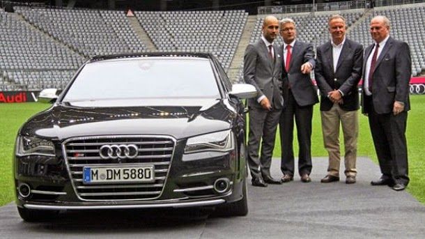 Pep guardiola stars the new announcement of audi