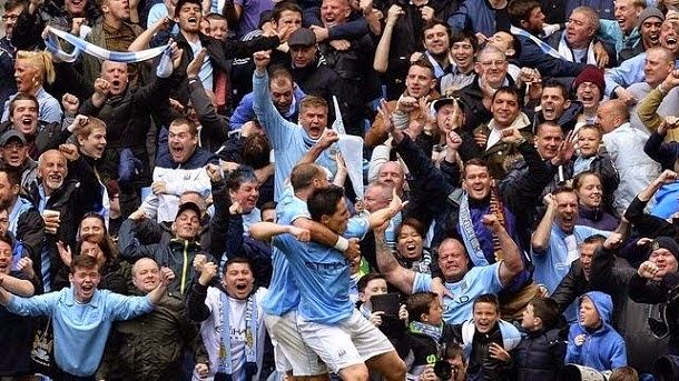 The manchester city, champion of the premier