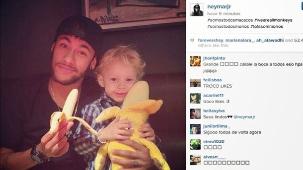 Neymar Supports to dani alves sarcastically: "all are cute"