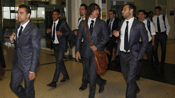 The barça, abused and whistled in the airport
