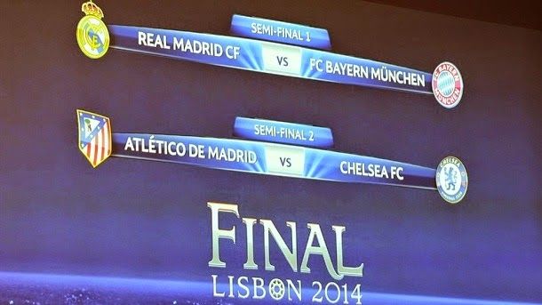 Real madrid bayern and athletic chelsea in semifinals of the champions