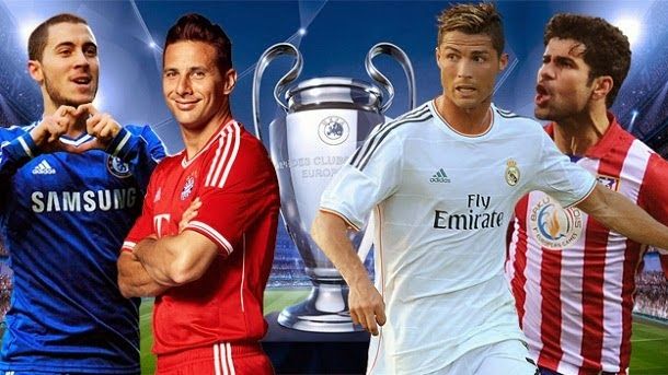 Athletic, bayern, chelsea and real madrid will play the semifinals of the champions