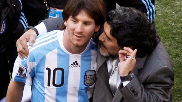 Maradona se imagina a messi jugando en el bayern múnich