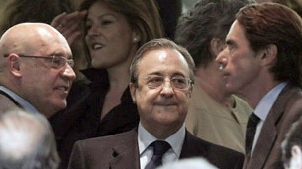 Florentino pérez remained  only in the loge after the pitido final