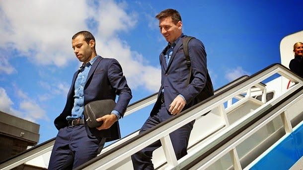 The fc barcelona already is in madrid to play the classical