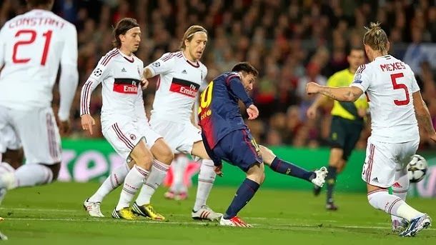 Messi ha marcado 16 goles en octavos de final de la champions