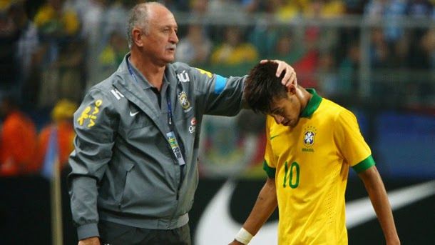 Scolari, preocupado por el estado anímico de neymar